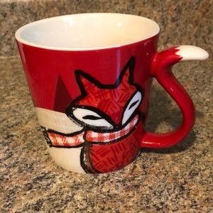 Starbucks Red Fox 2016 Tail Handle Holiday 12 oz Mug